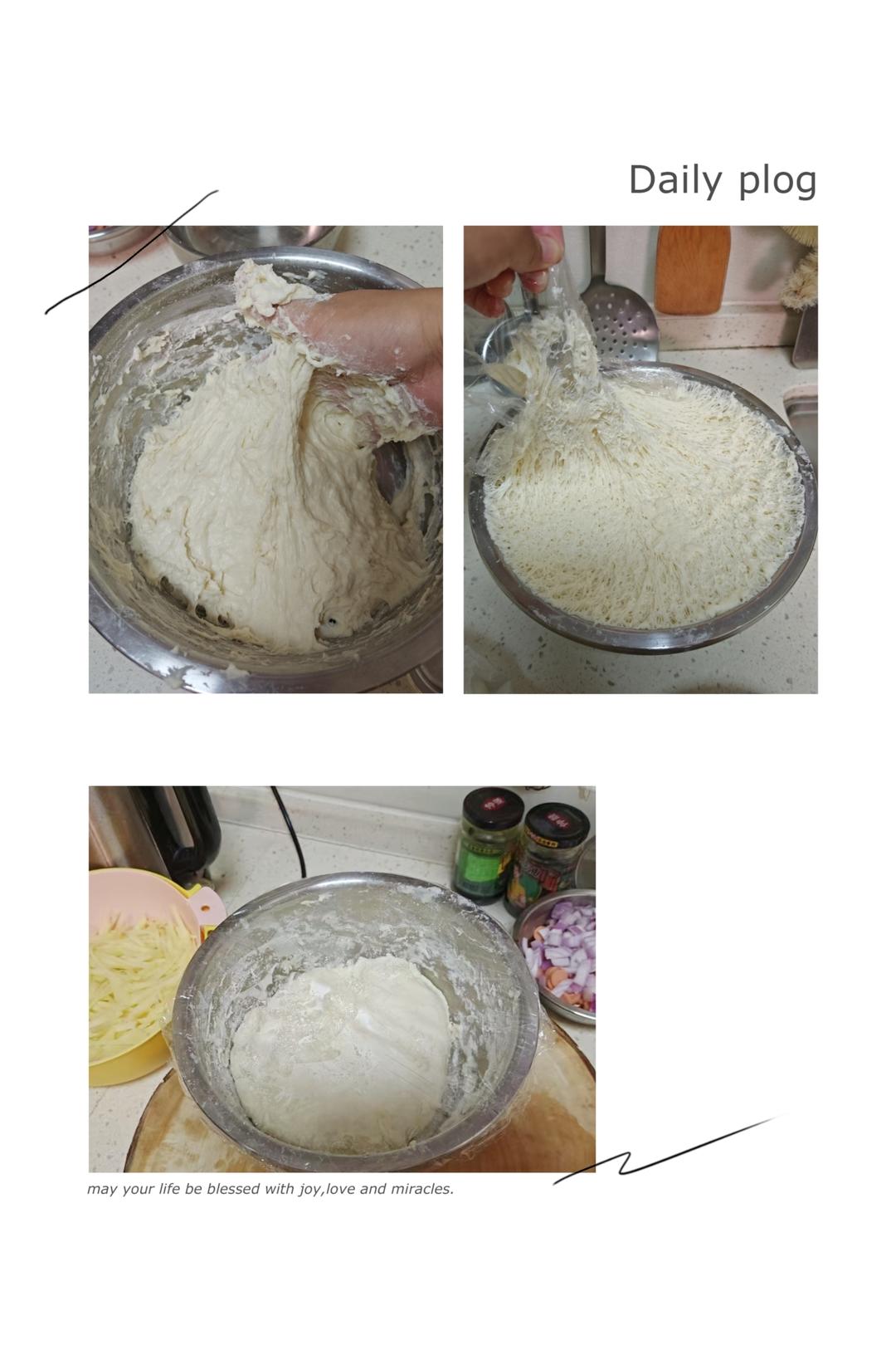 发面早餐~土豆火腿青椒馅饼