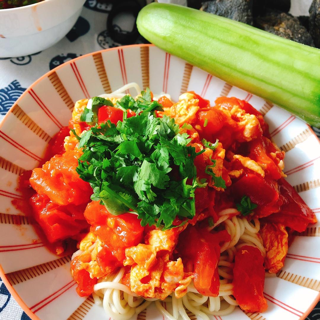 番茄鸡蛋盖浇面