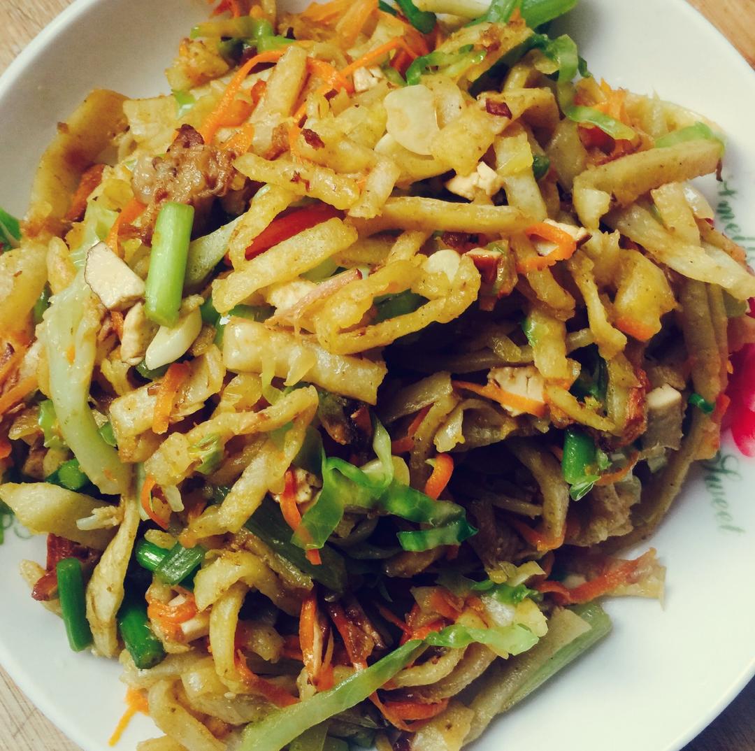 素炒饼丝