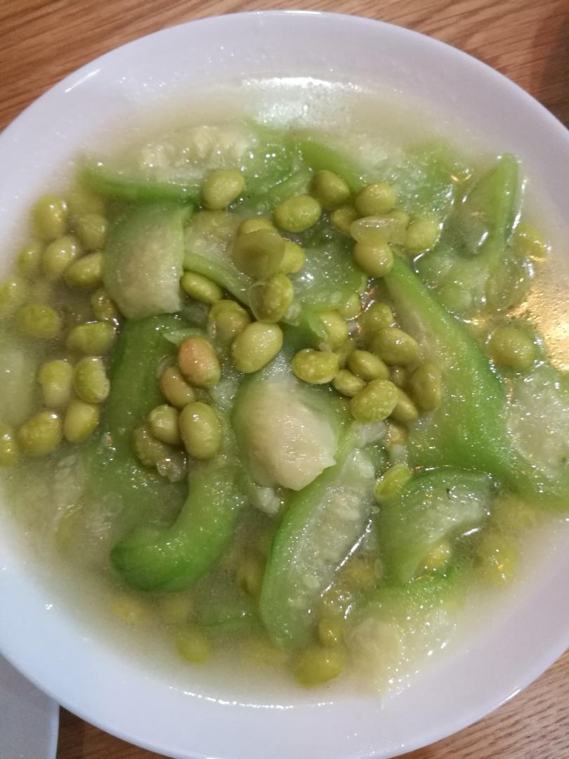 丝瓜炒毛豆