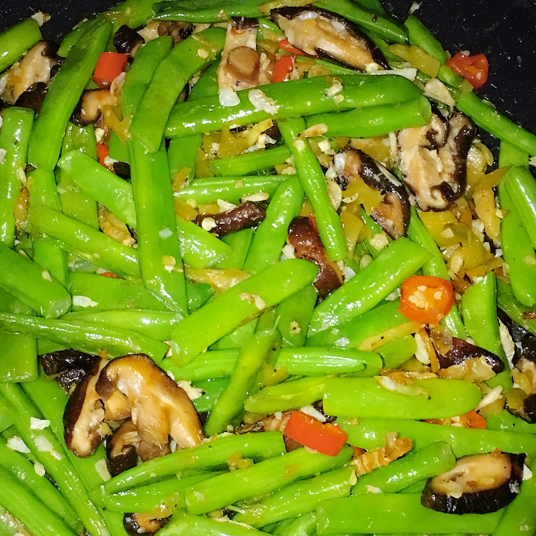 香菇四季豆