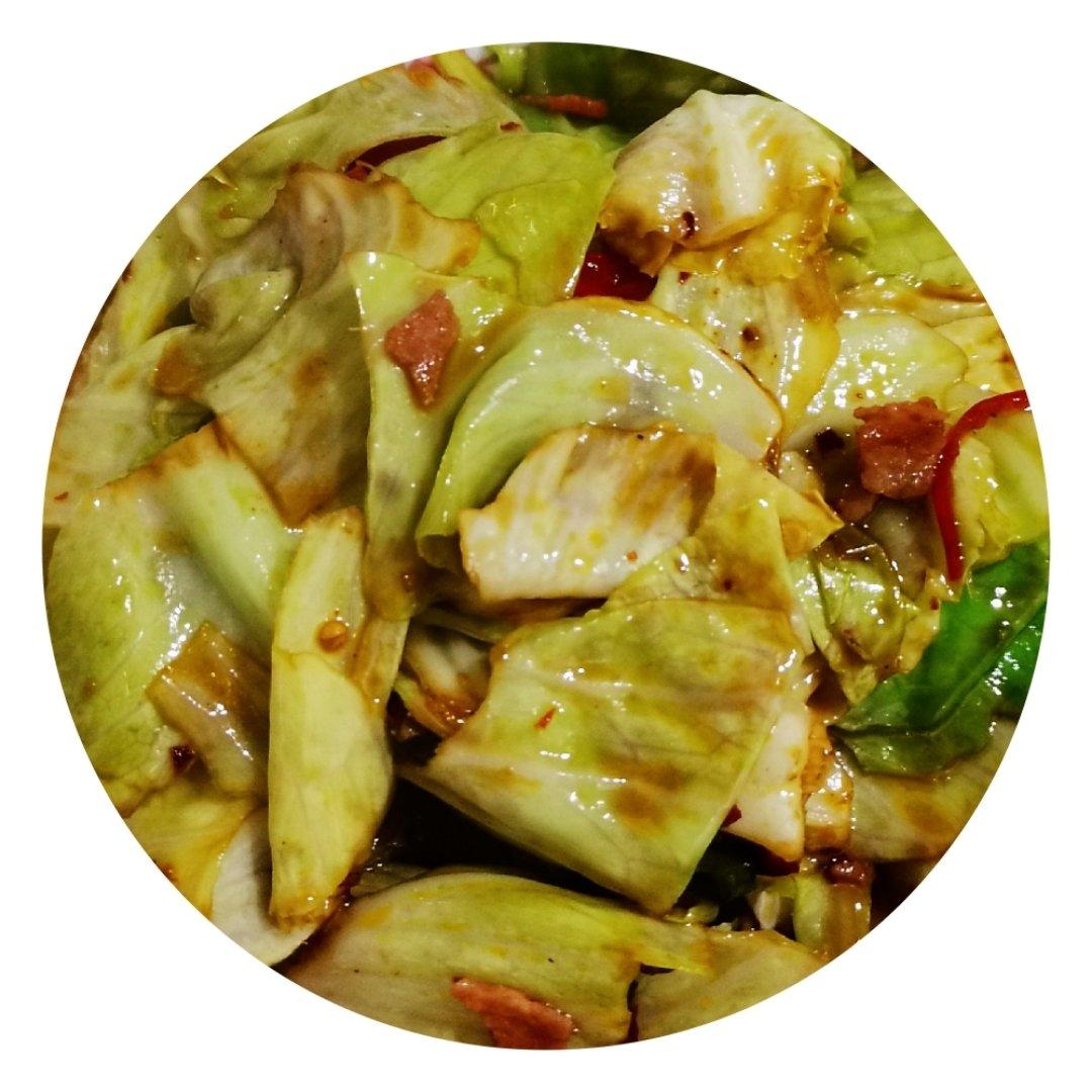 培根手撕包菜