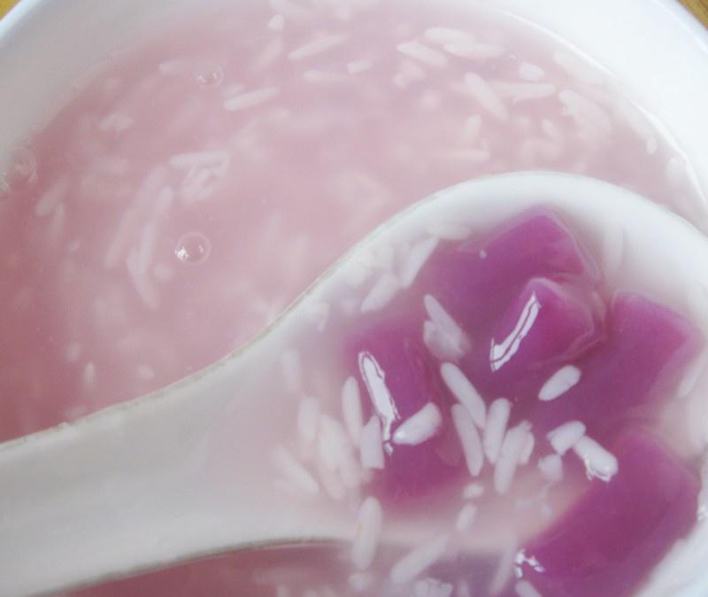 紫薯酒酿小圆子的做法