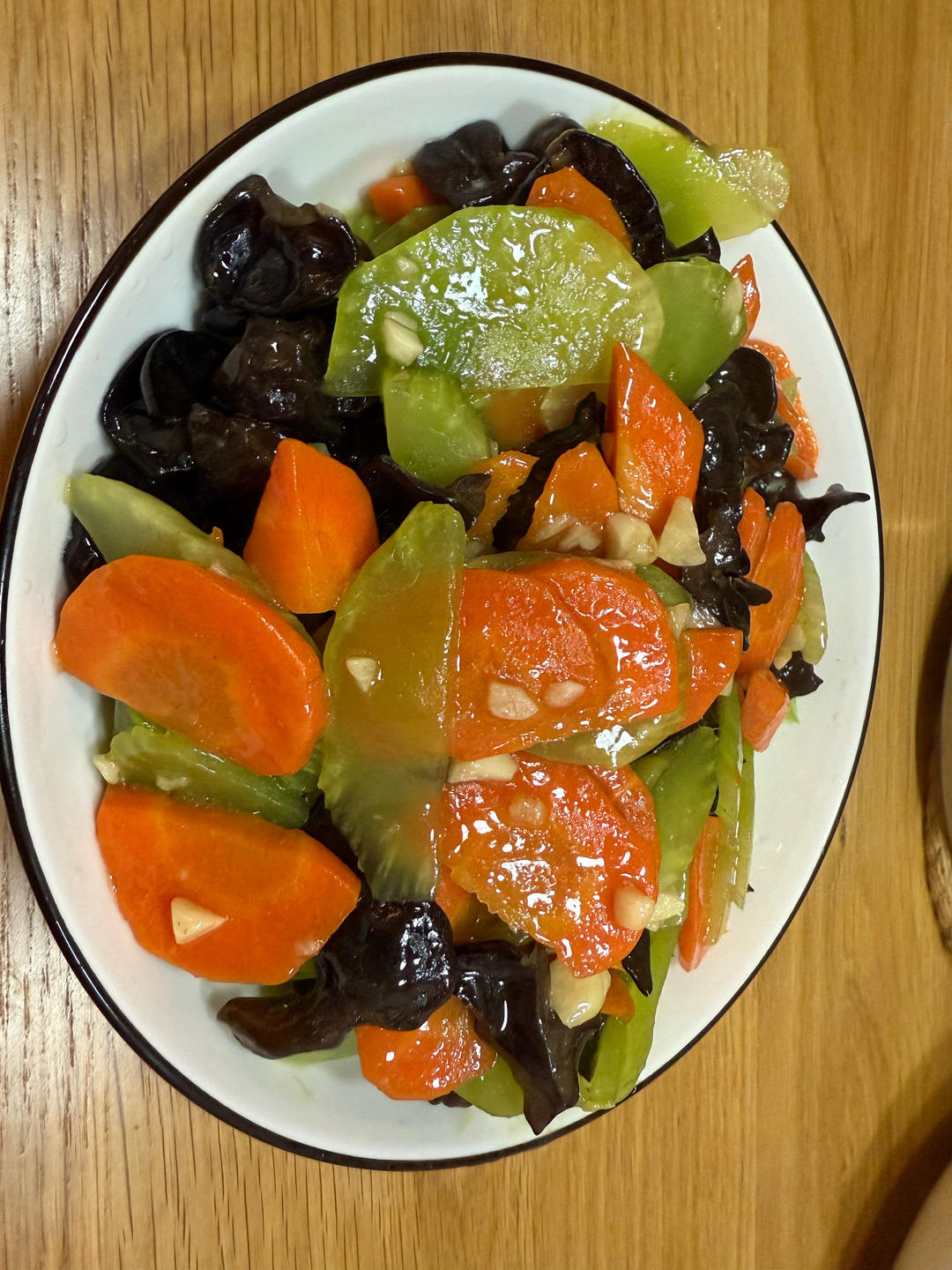 红黑绿三色清炒