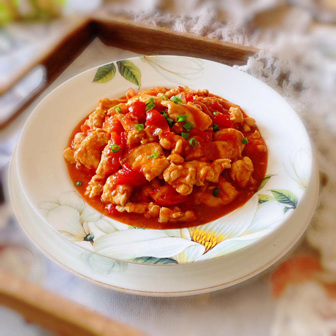 【番茄烩鸡片【松下分体式电饭煲】图片】君-zhong_下厨房