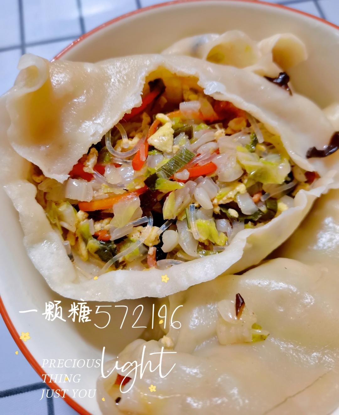 赛肉馅儿的༄「白菜素蒸饺🥟」༄