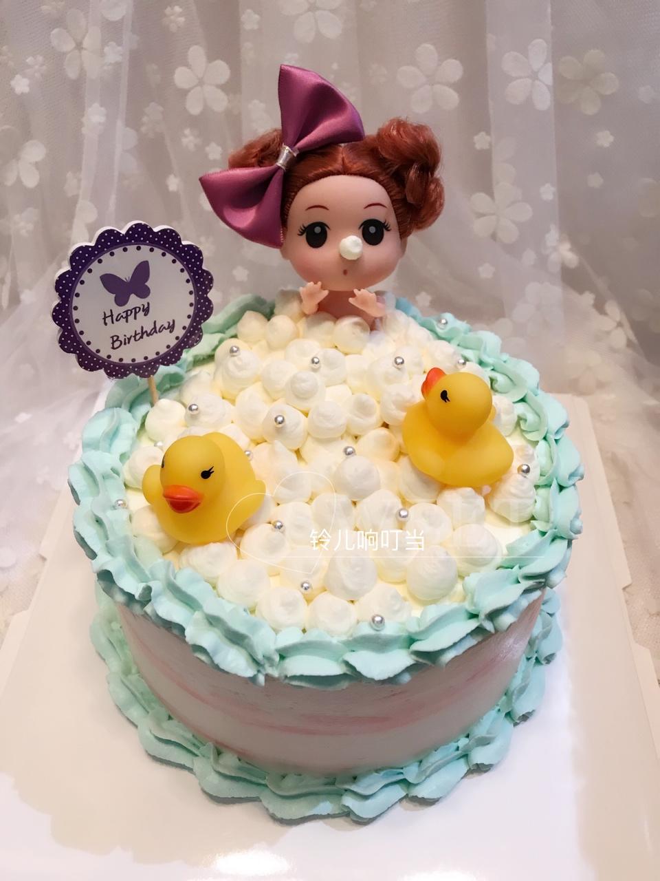 详细步骤制作泡泡浴娃娃蛋糕