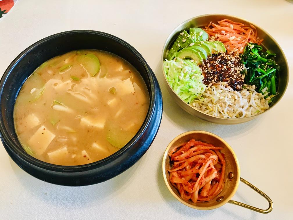 素🉑韩式拌饭、大酱汤，感恩吃素🙏的做法