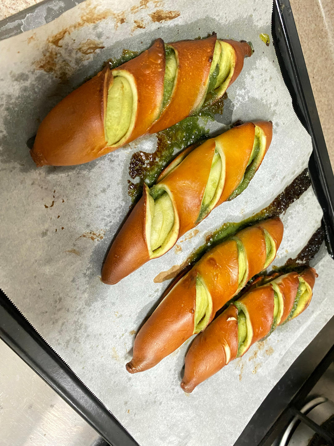 抹茶奶酥碱水包