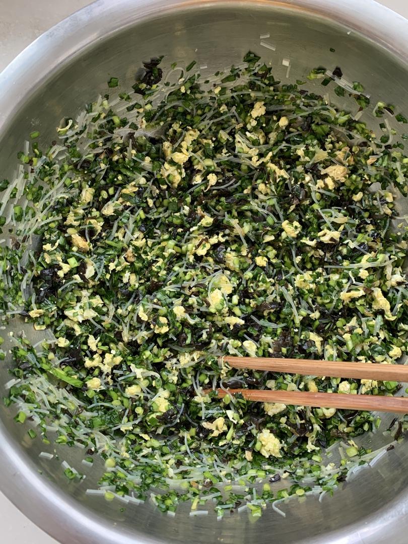 韭菜三鲜馅饼（发面）