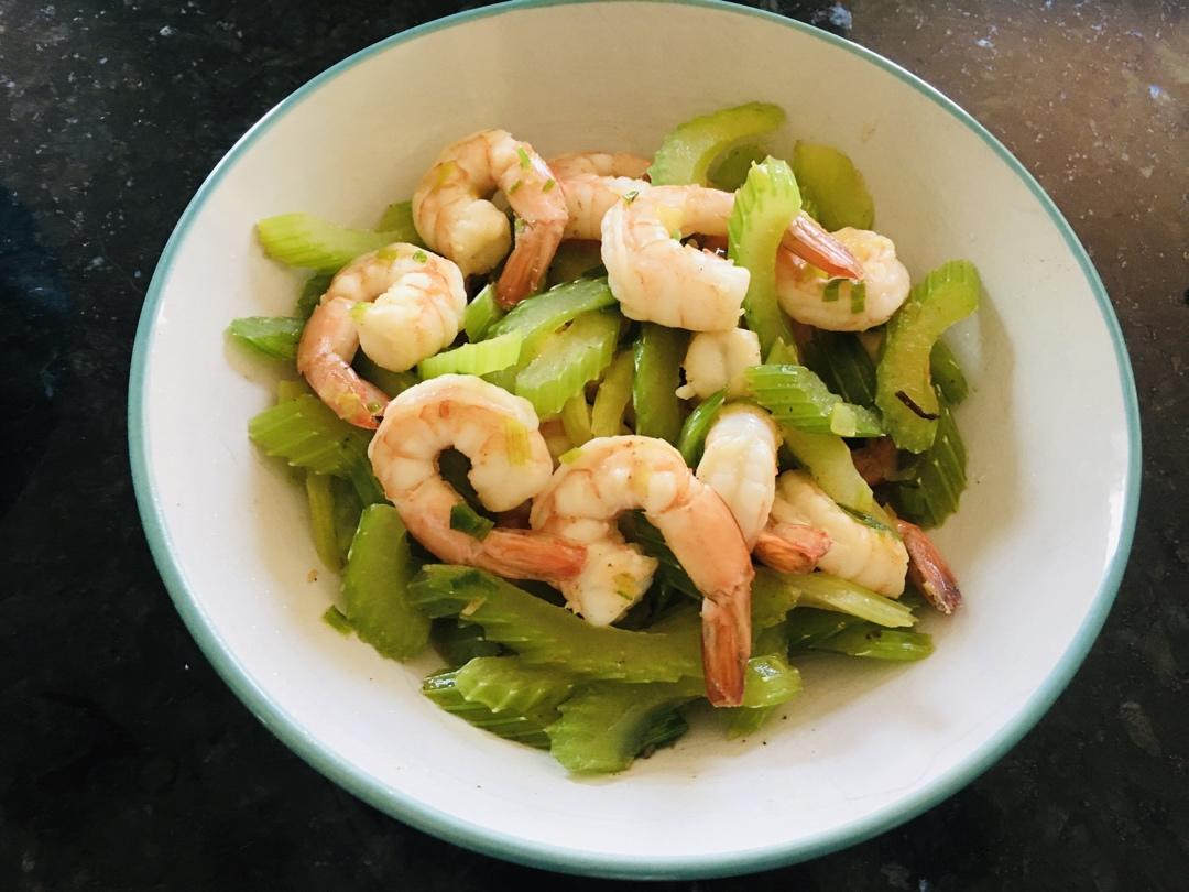 清炒芦笋虾仁