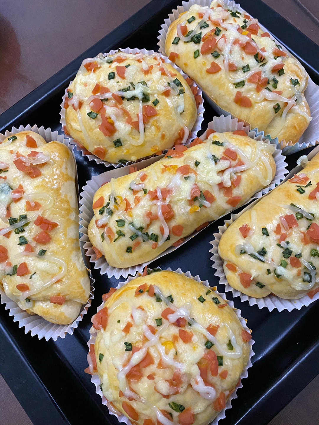 香葱火腿肉松面包