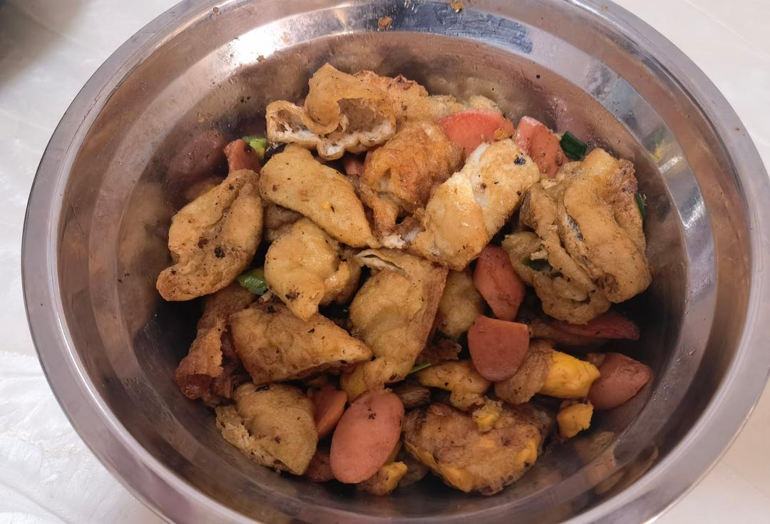 煎蛋油豆腐～