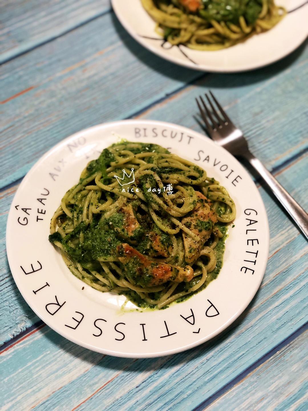 菠菜奶油意面🍝的做法