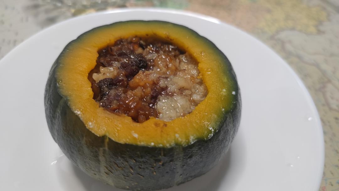 年夜饭之贝贝南瓜紫米八宝饭（八方来财聚宝盆）