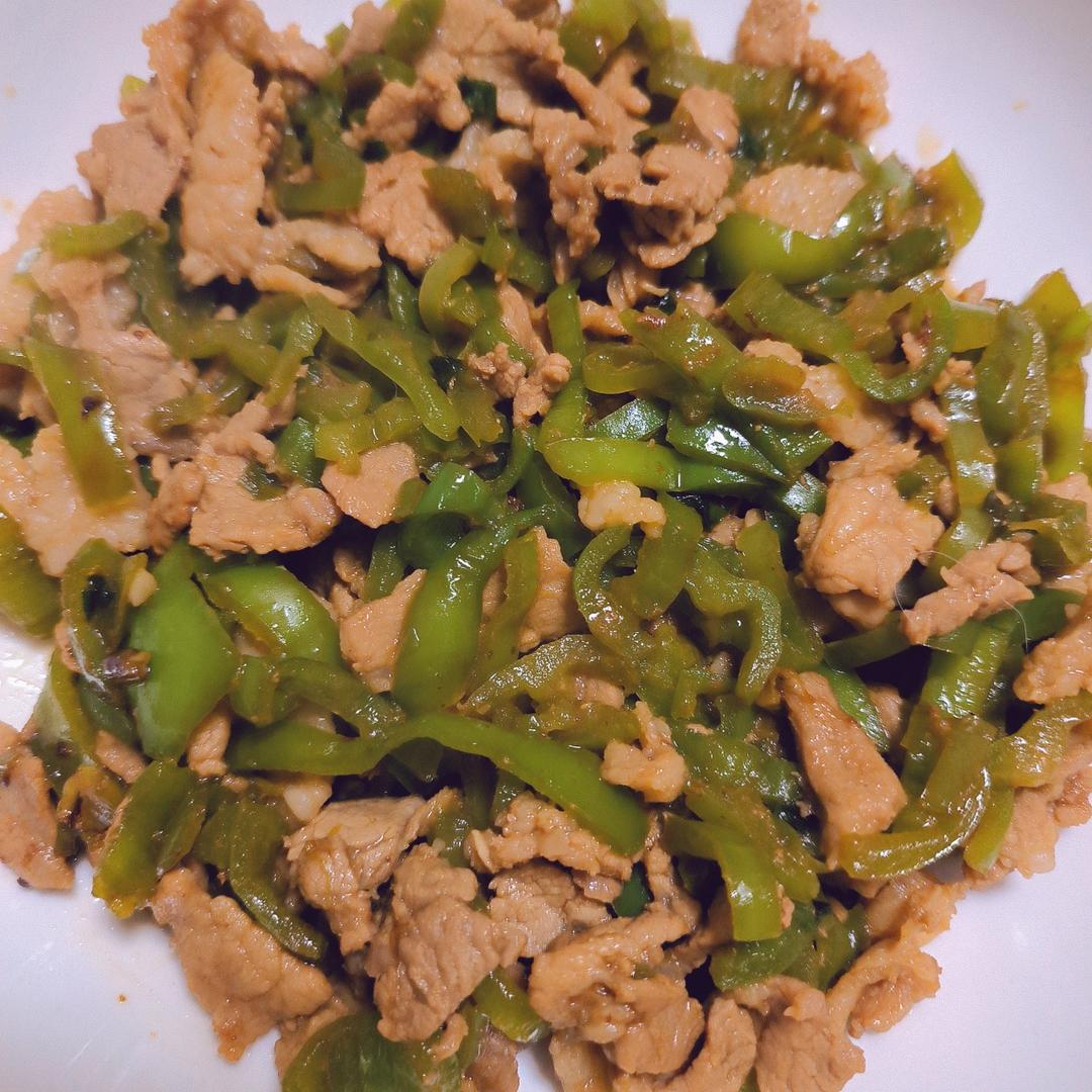 尖椒炒肉丝【下饭菜】