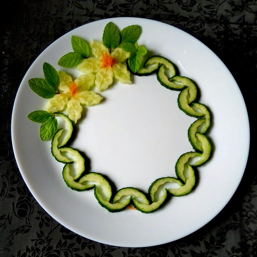 妍妍妈ada做的简单美丽的盘饰(6)——简便快手盘饰