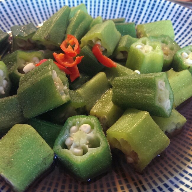 白灼秋葵