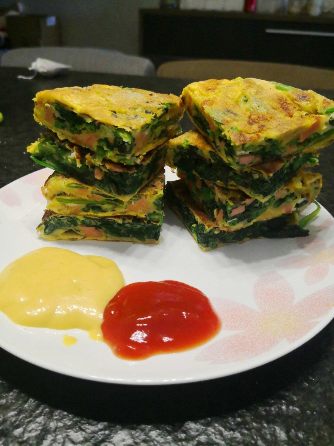 菠菜鸡蛋饼