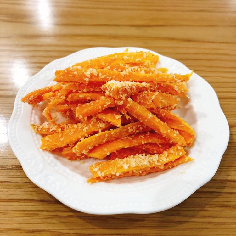 椰蓉烤红薯条（健康夜宵）