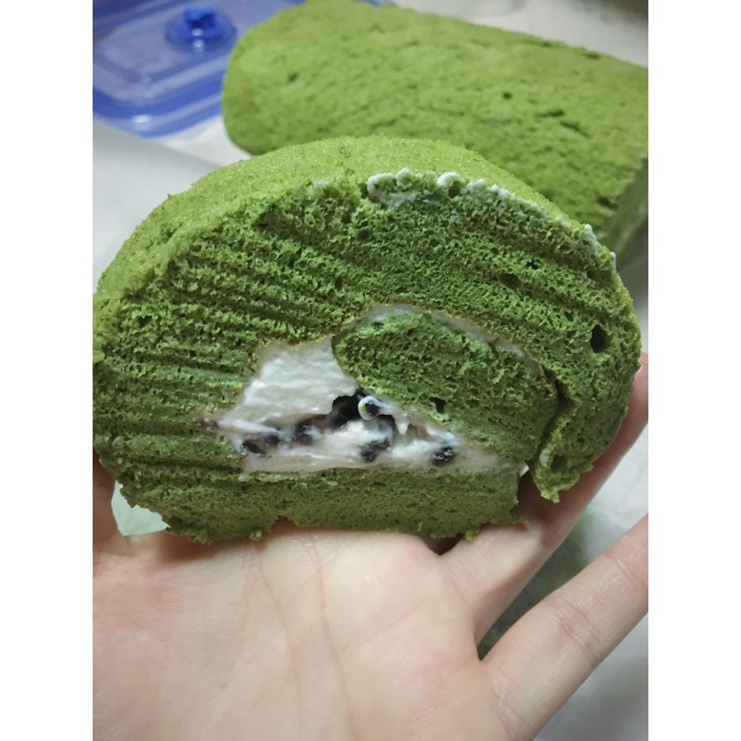 抹茶蜜豆蛋糕卷