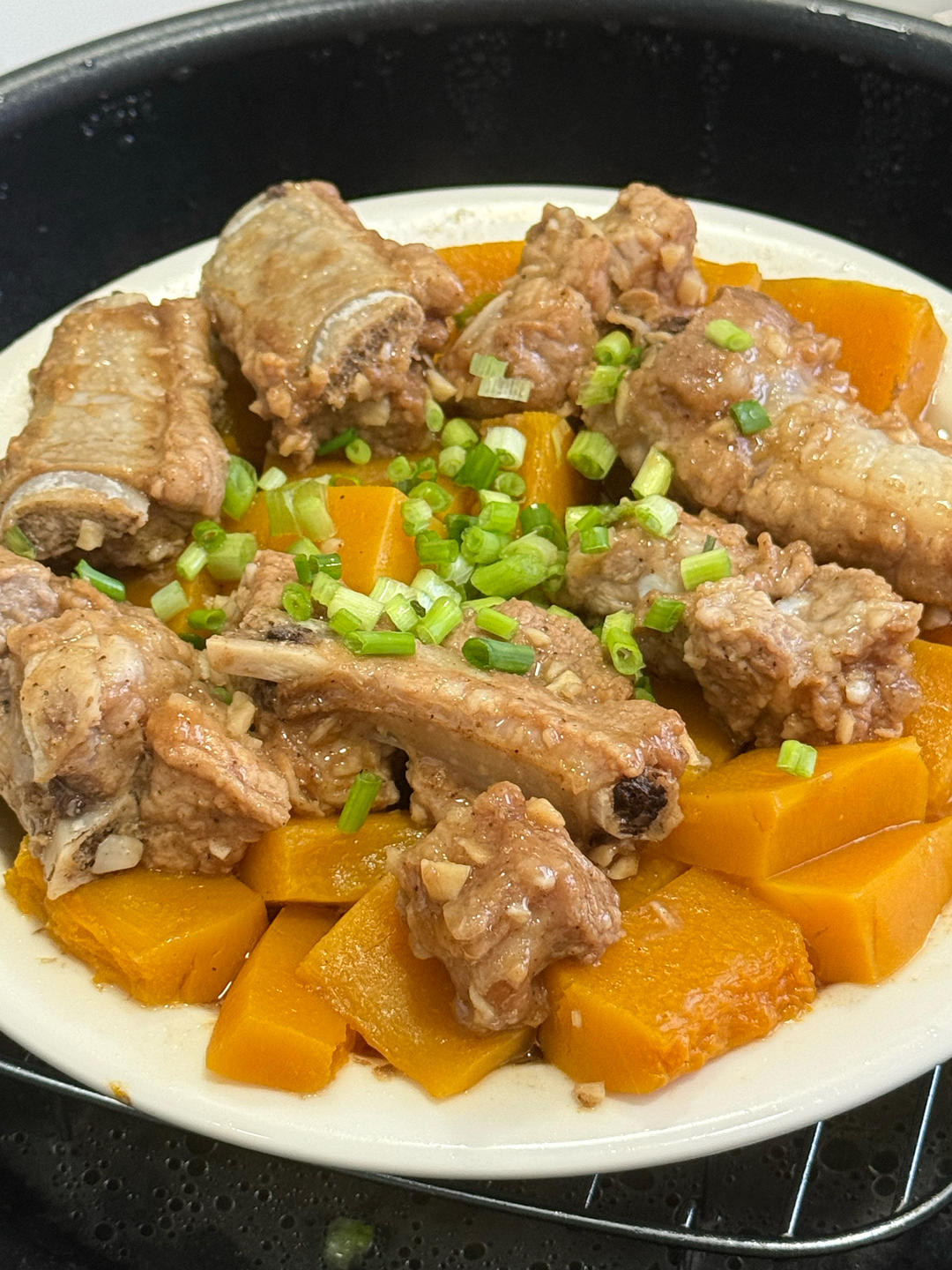 两步！做出嫩滑又多汁的南瓜🎃蒸排骨