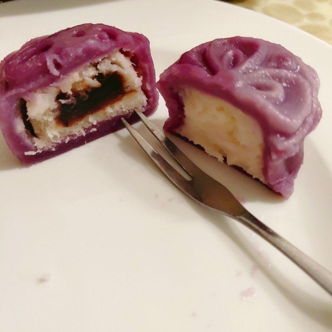 秒杀冰皮月饼的紫薯山药糯米糕