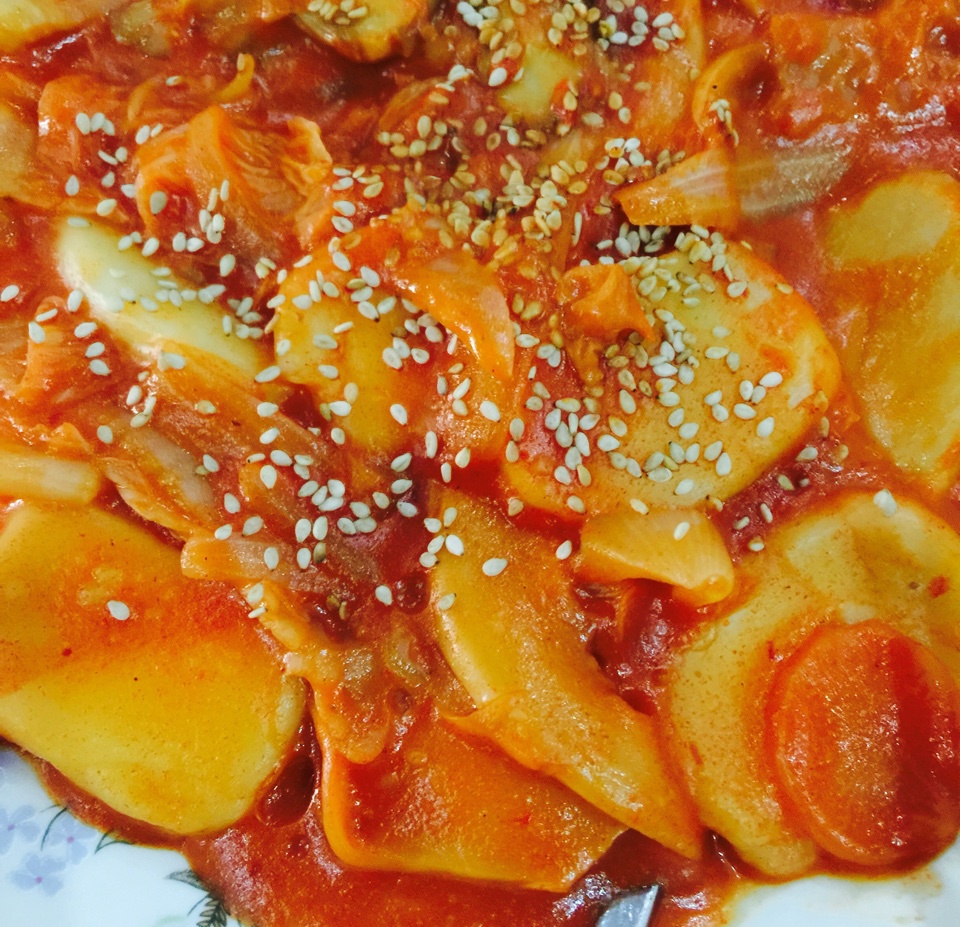 韩式辣炒年糕（or网红芝士套路之芝心年糕）