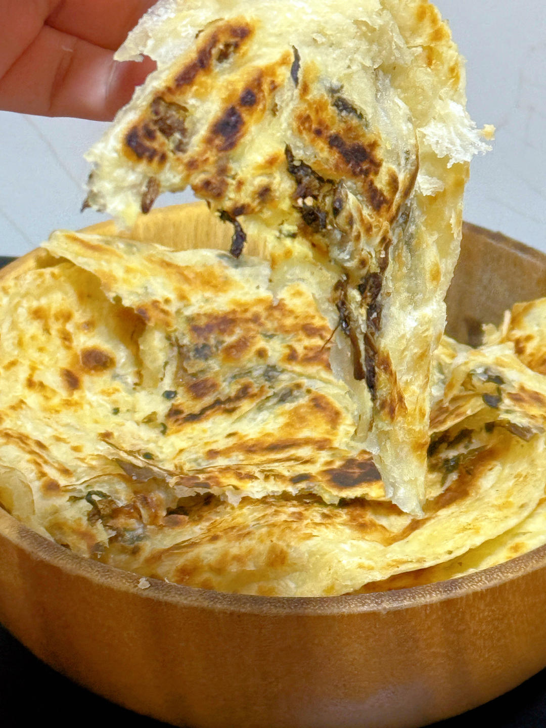 家常葱油饼 柔软多层 凉了也不硬 附细节视频详解