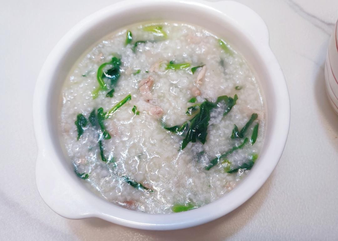 菠菜瘦肉粥