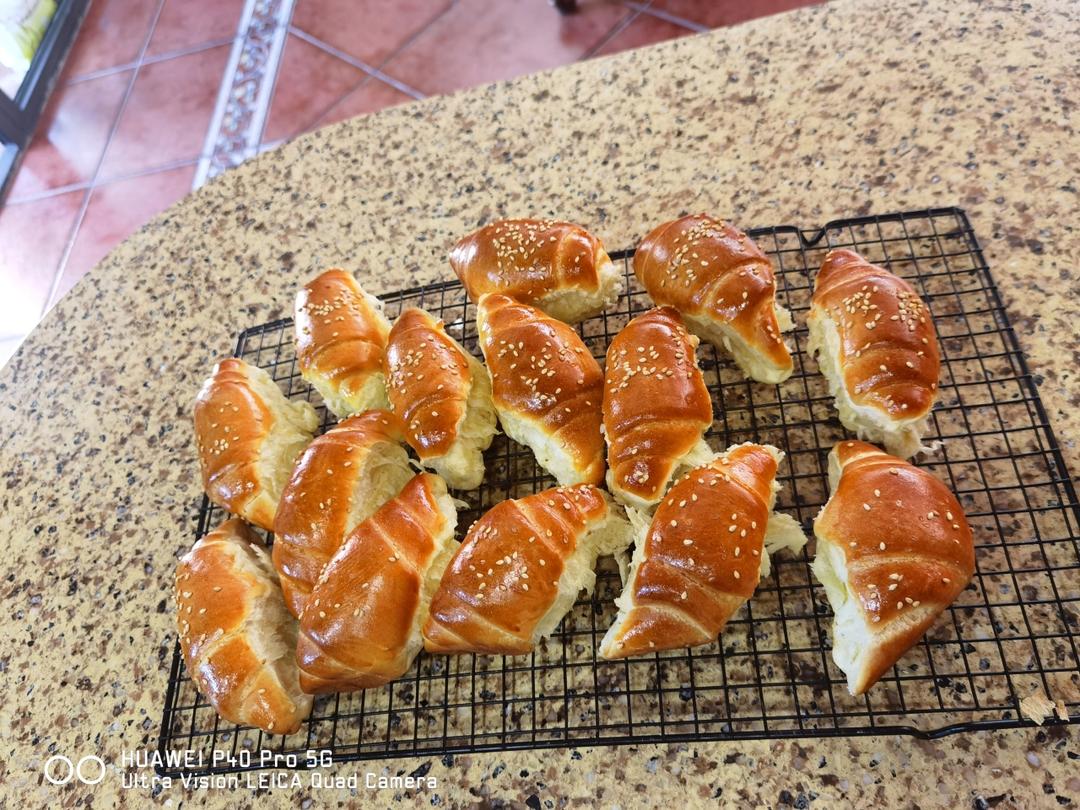 牛奶面包卷🥐（超软超拉丝）一次发酵