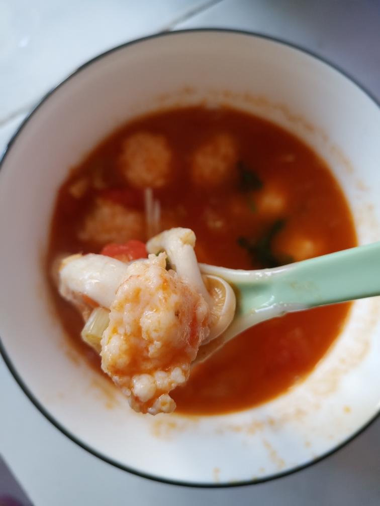 西红柿虾滑宝宝辅食