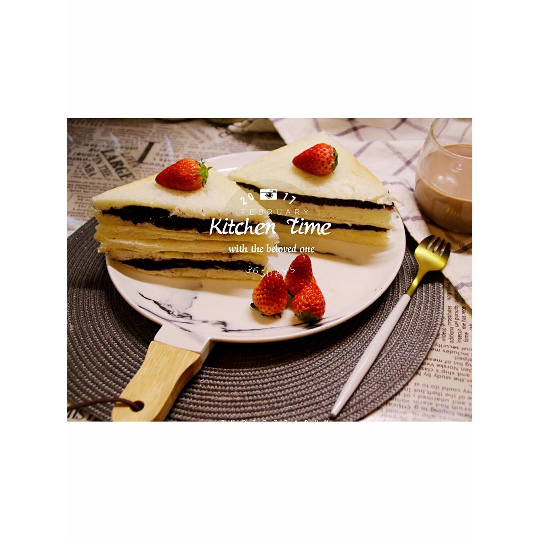 非常好吃的～紫米奶酪包（美味三明治）