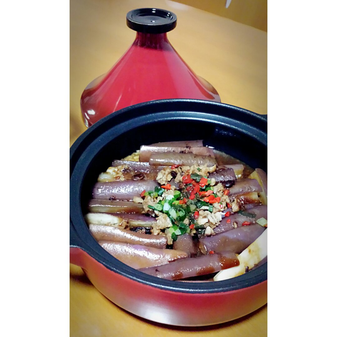 腊肠蒸南瓜「塔吉锅版」