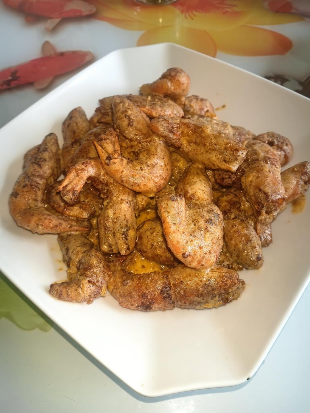 金沙咸蛋黄大头虾（黄金虾虾笑）