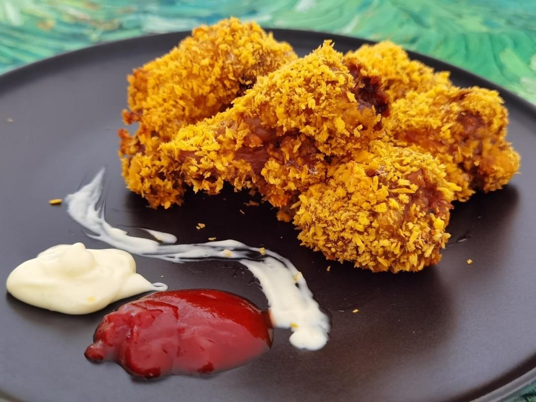 健康的伪油炸烤箱脆皮烤鸡腿（翅根）