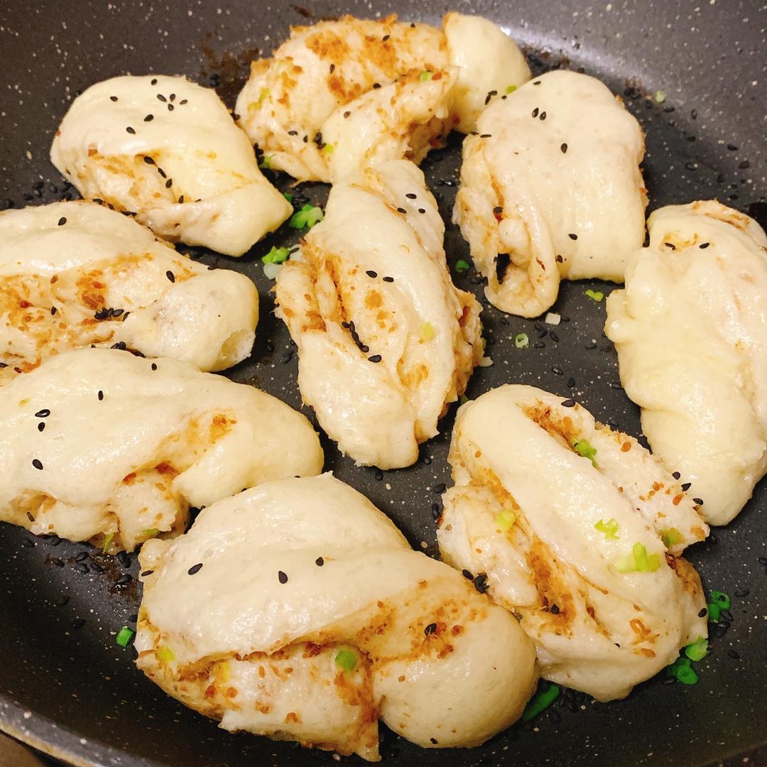 生煎肉松花卷