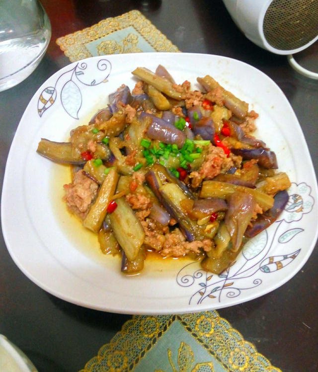 红烧肉沫茄子