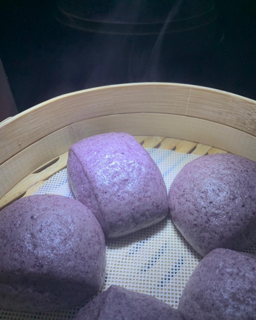 黑米粉刀切馒头