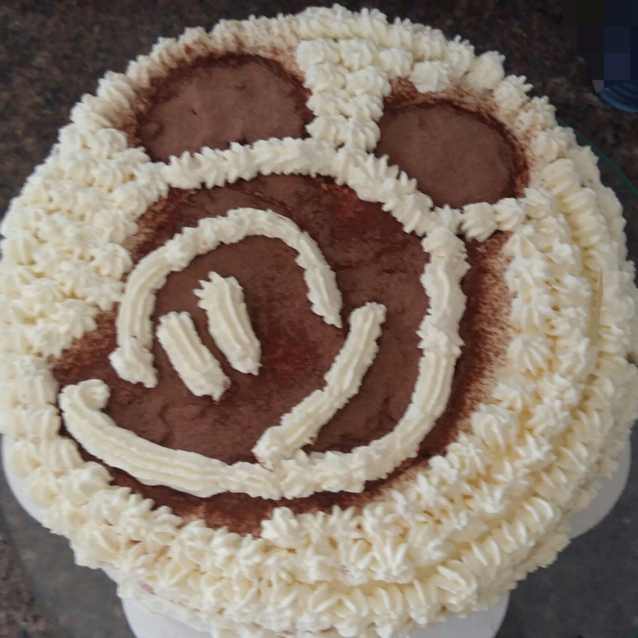 10寸戚风奶油贺寿蛋糕