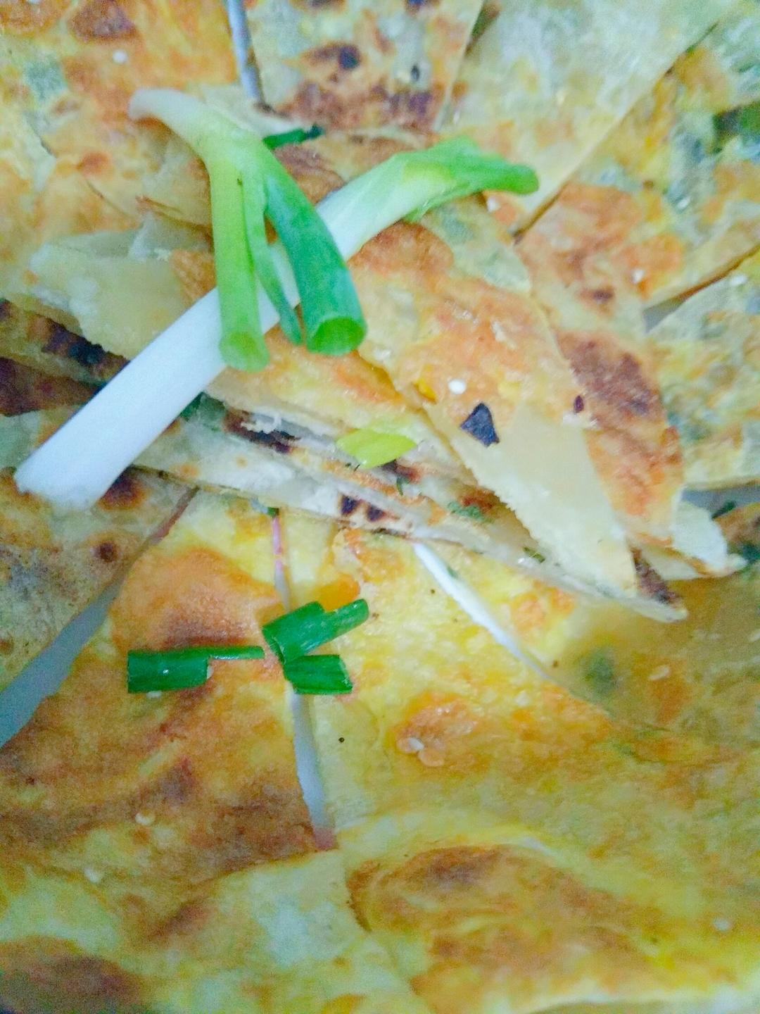 鸡蛋葱油饼                  （更新饼坯保存方法）