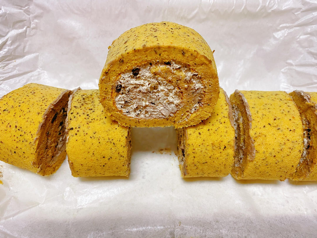 吃一次爱上 #伯爵红茶奥利奥蛋糕卷