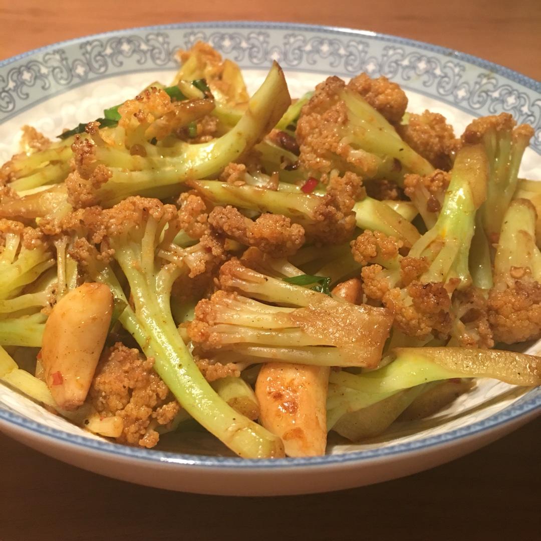 无肉款干锅花菜的做法