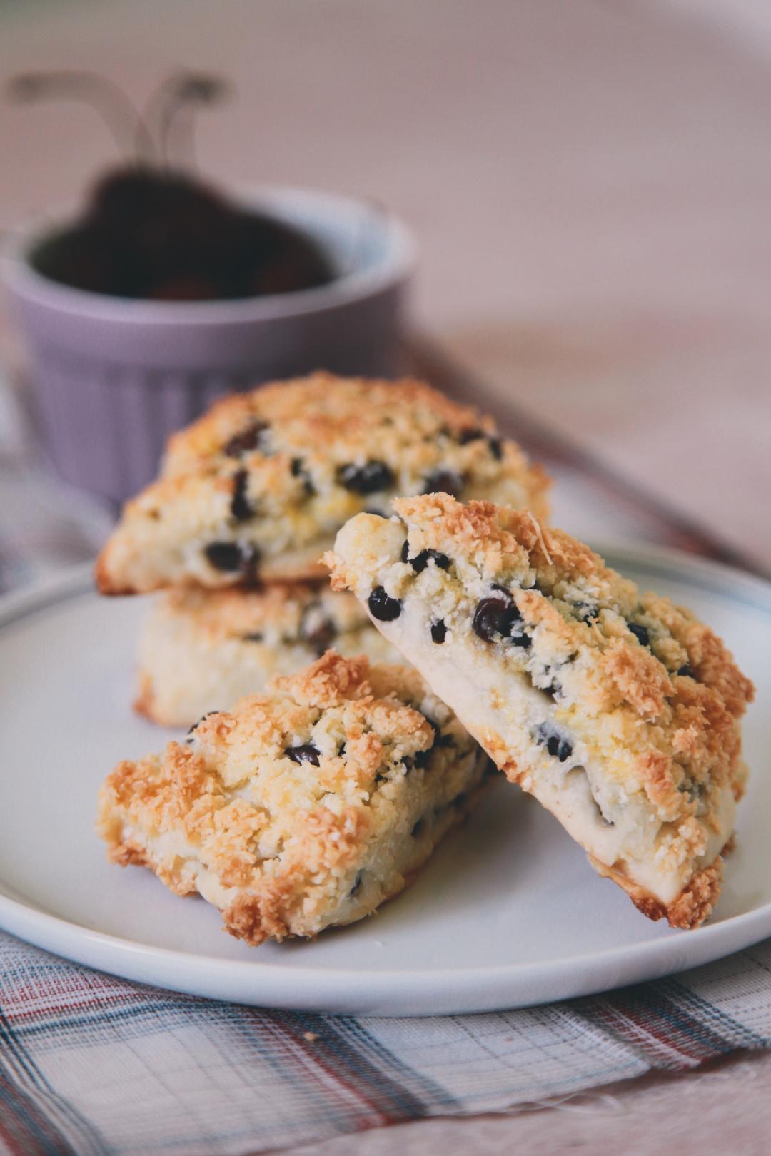 椰风酸奶蜜豆司康