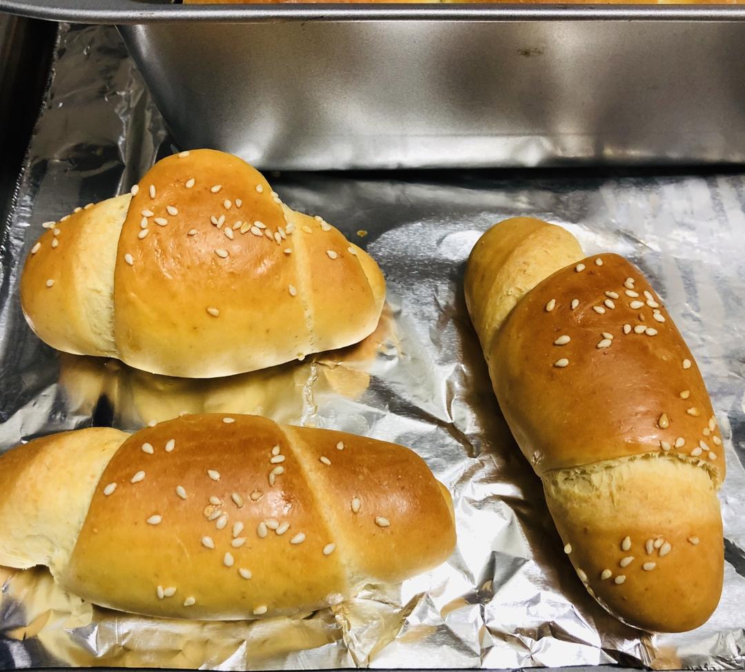 手揉小小牛角包🥐（牛奶面包配方）