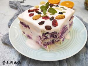 不用打发蛋白的紫薯泥蛋糕的做法 步骤11