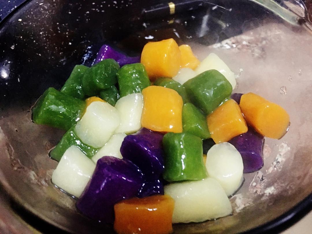 自制三色芋圆1⃣️（附上窍门详细比例）