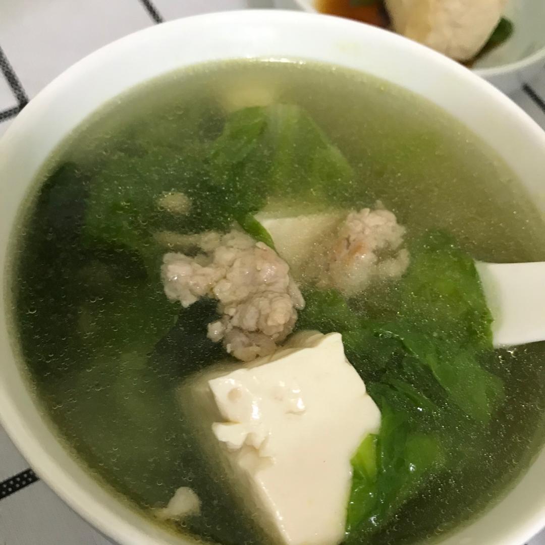 青菜豆腐汤