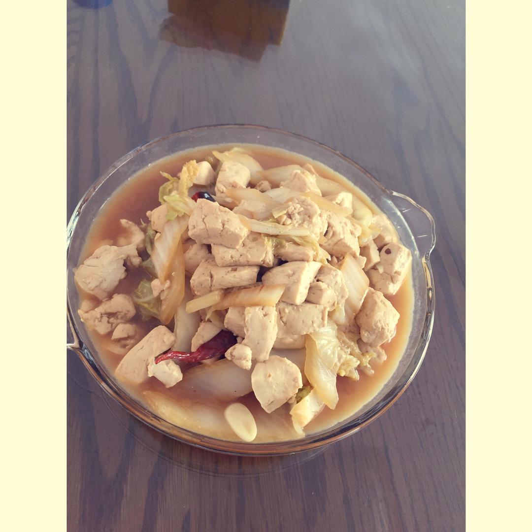 白菜炖冻豆腐