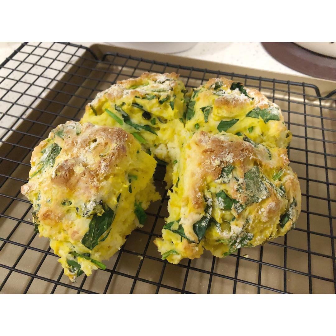 菠菜南瓜奶酪丹波面包丨健康·烘焙